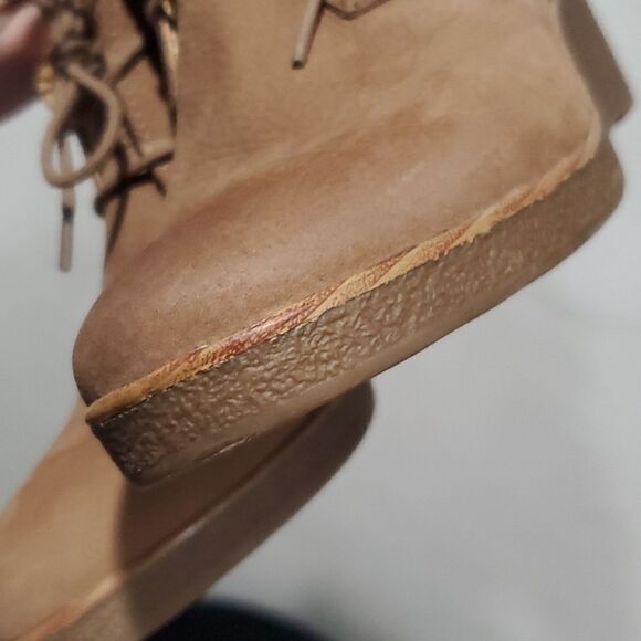 Lucky Brand Leather Wedge Junes Ankle  Boots in Tan Size 7M - Picture 11 of 13